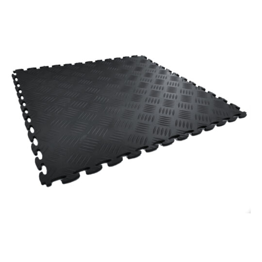 DuraTread™ Solid PVC Garage Floor Tiles 50cm Black | Duramat UK